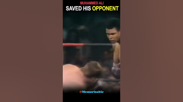 Muhammad Ali Saved the Life of His Opponent.
