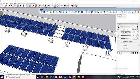 Solar power plant design in SketchUp software.