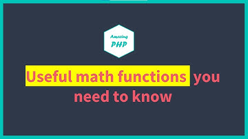 PHP bits: Useful PHP math functions  you need to know 😱😱