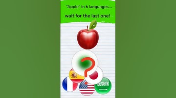 Saying "Apple" in 6 Languages... Wait For The Last One! 🍎 #shorts