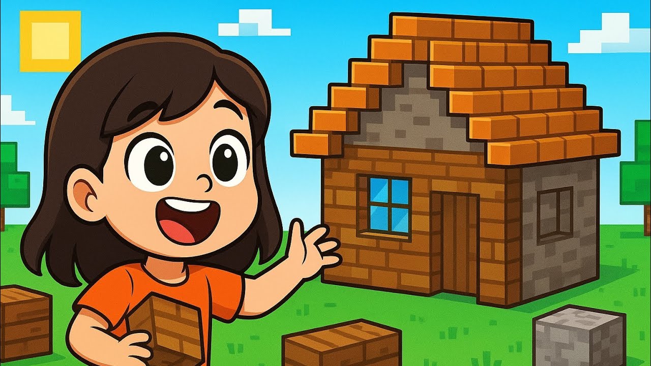 Minecraft part 1. Building my first house - YouTube