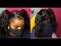 How to do 2 Ponytails with a Zig Zag Middle Part