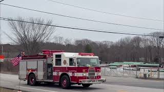 Holliston Fire Responding I Engine 4 responding to a electrical hazard