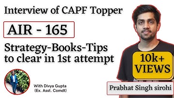Interview with CAPF Topper Prabhat Singh | Strategy to clear in 1st attempt | Shaurya Aur Vivek |