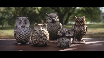 Owls Photogrammetry - Final Result (Agisoft Metashape + Blender + Instant Meshes + Nuke)