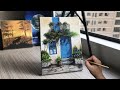 Paint a Door and flowers in Acrylic | Acrylic Painting Tutorial -  EASY