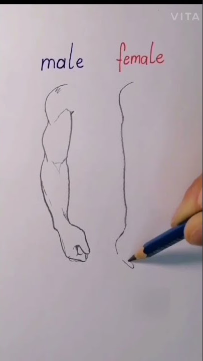 How to draw Male-Female arms (Easiest way).