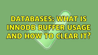 Celebrity Databases: What is InnoDB Buffer Usage and how to clear it? Wealth