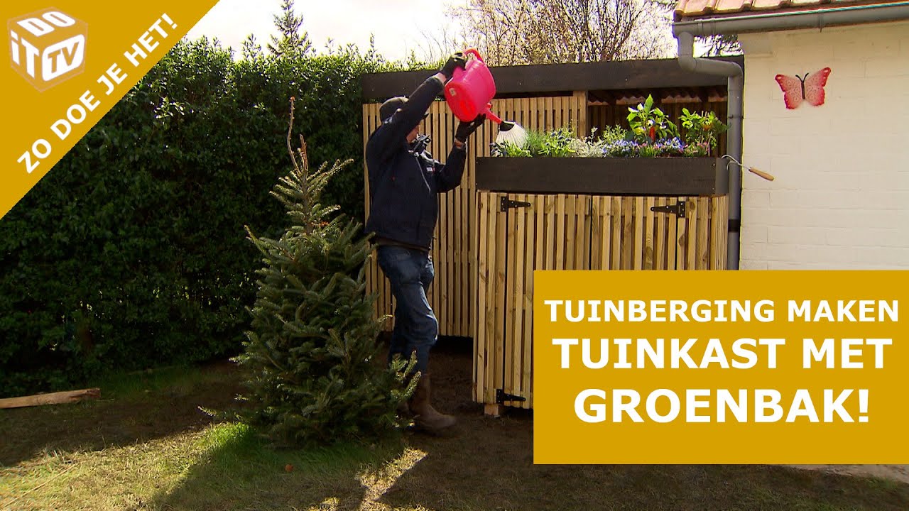 Getalenteerd erotisch Enten Tuinberging maken: Tuinkast met groendak | Zo doe je het - YouTube