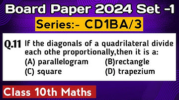 If the diagonals of a quadrilateral divide each other proportionally, then it is a @classdemics