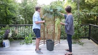 How to Create a Tropical Wedding Backdrop Using Holly Chapple Pillow Mechanics