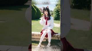 Video thumbnail of "【AI Movie】woman cat cosplay 30585 Discover the Beauty of AI Woman: AI Art Inspiration #Shorts"
