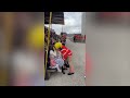 Footage shows a firefighter proposing to his girlfriend - at his pass out parade