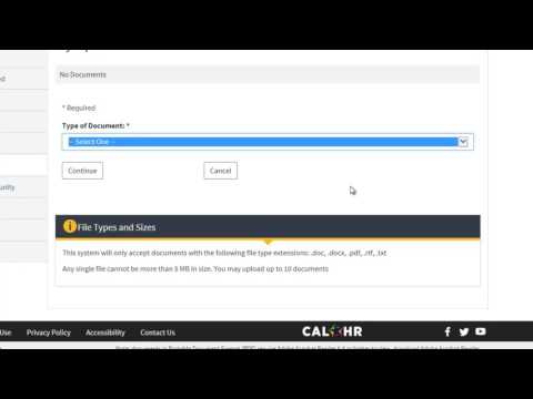 Upload Documents to your CalCareer Account
