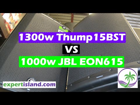 Sound Test Mackie Thump 15BST vs JBL EON615 - It's all about The App 15" Bluetooth Power Speakers