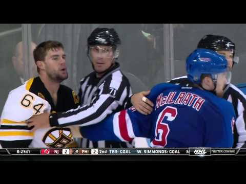 Tyler Randell fights Dylan McIlrath 9/30/15 (preseason)