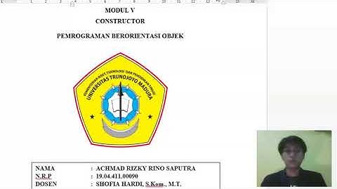 Modul 5 - Constructor | Pemrograman Berorientasi Objek