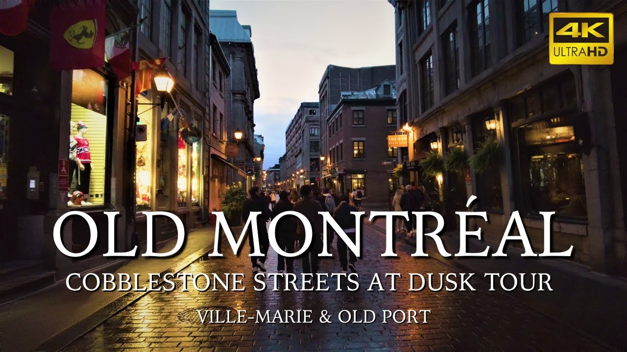 Exploring the Enchanting Streets of Old Montréal in 4K!