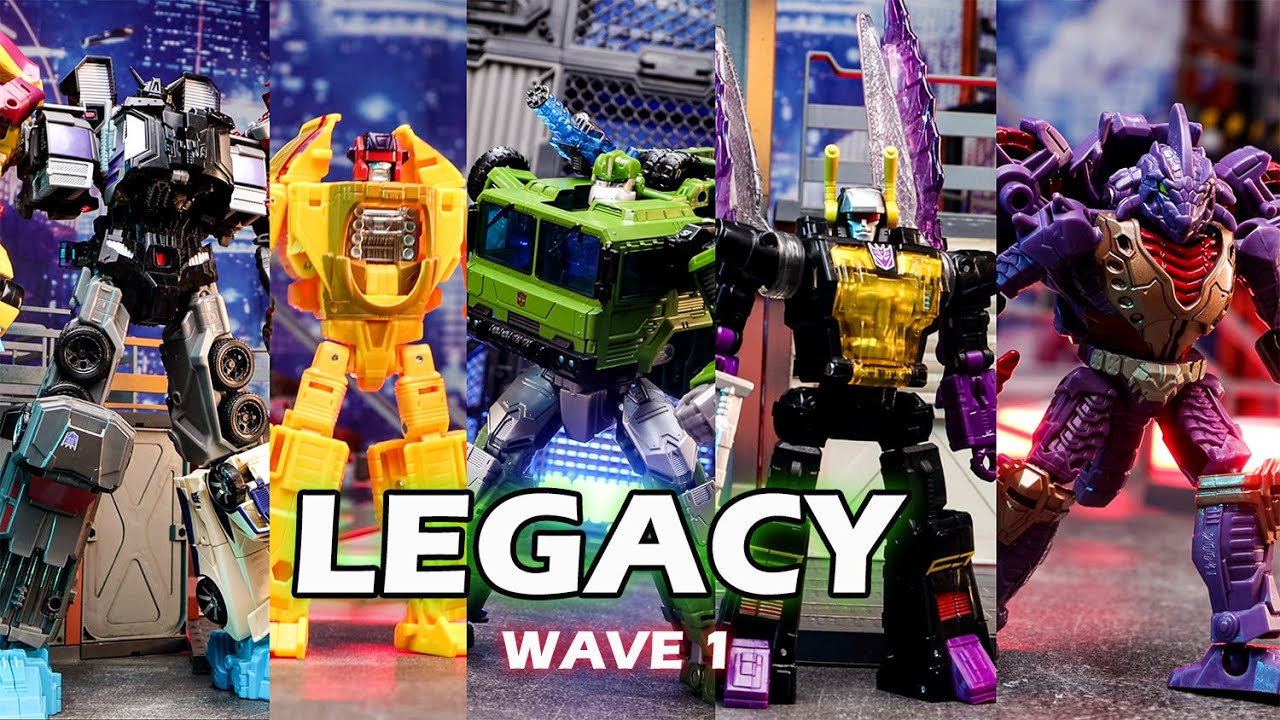 Transformers Legacy wave one toys stop motion ：Iguanus/Dragstrip/Skids