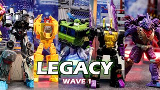Transformers Legacy wave one toys stop motion ：Iguanus/Dragstrip/Skids/Bulkhead/Kickback review.