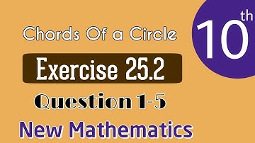 unit 25 chords of circle ex 25.2 class 10 math | class 10 math | tabish hassan