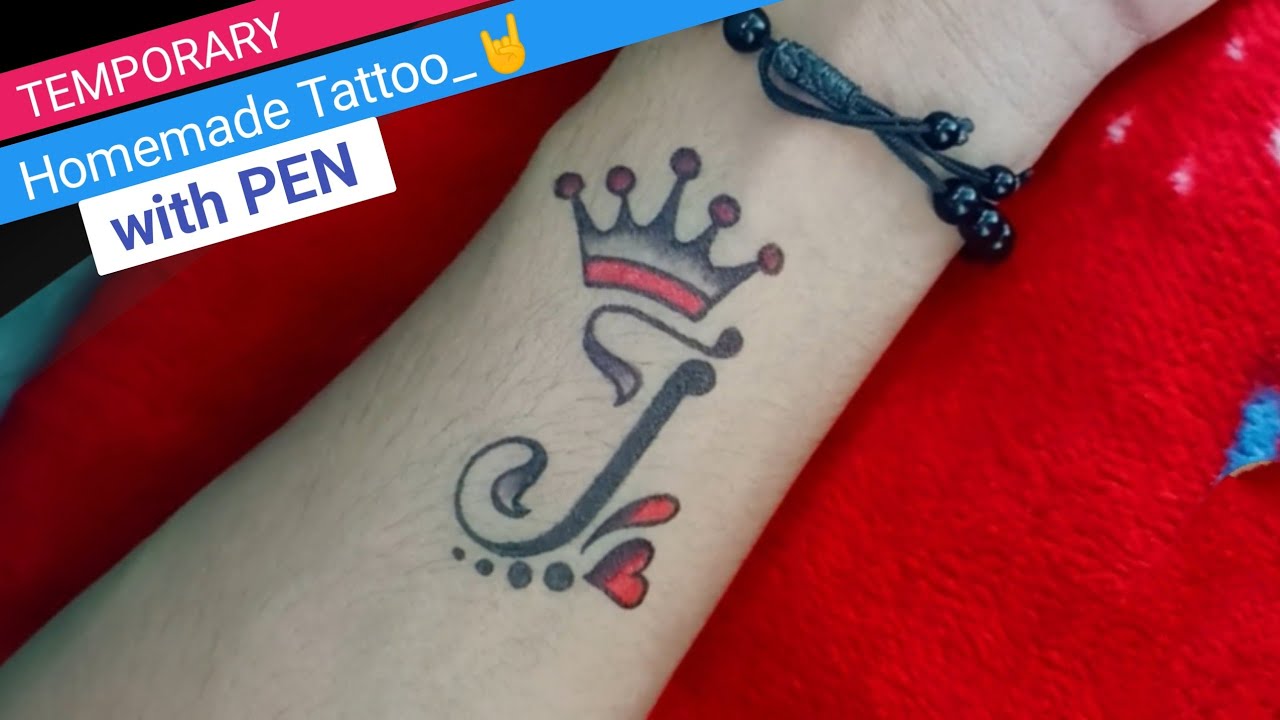 letter J with crown tattoo｜TikTok Search