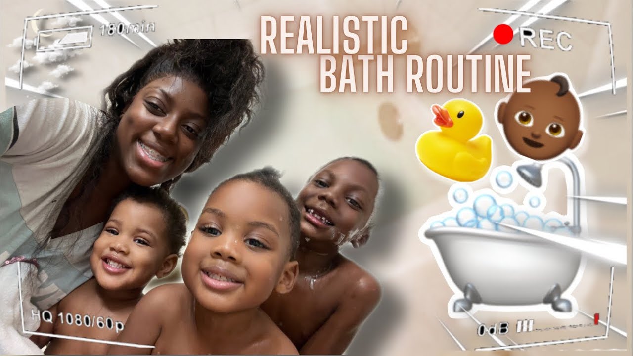 Realistic Toddler Bath Routine (Single Mom Of 3) - Vlogtober Day 8