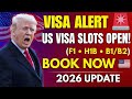 .🚨 US Visa Slots OPEN NOW! F-1, H-1B, B1/B2, J-1, H-4 &amp; M-1 Appointments Released