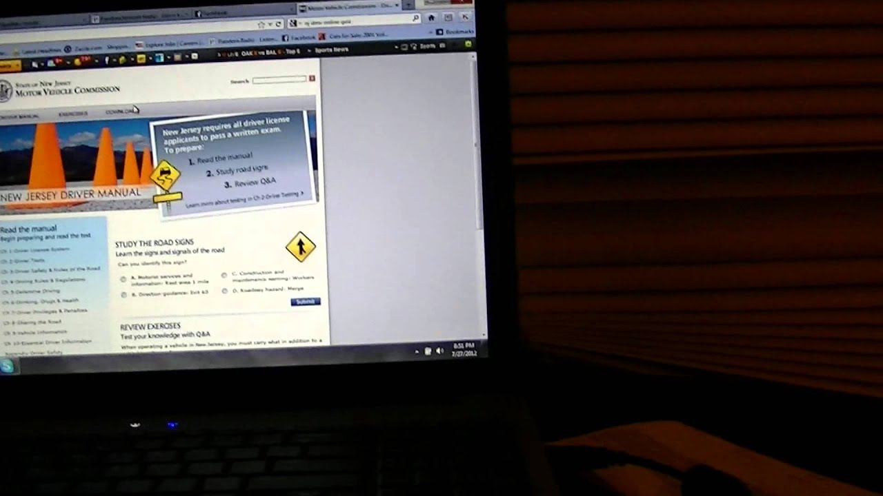 NJ DMV Online Sample Test YouTube