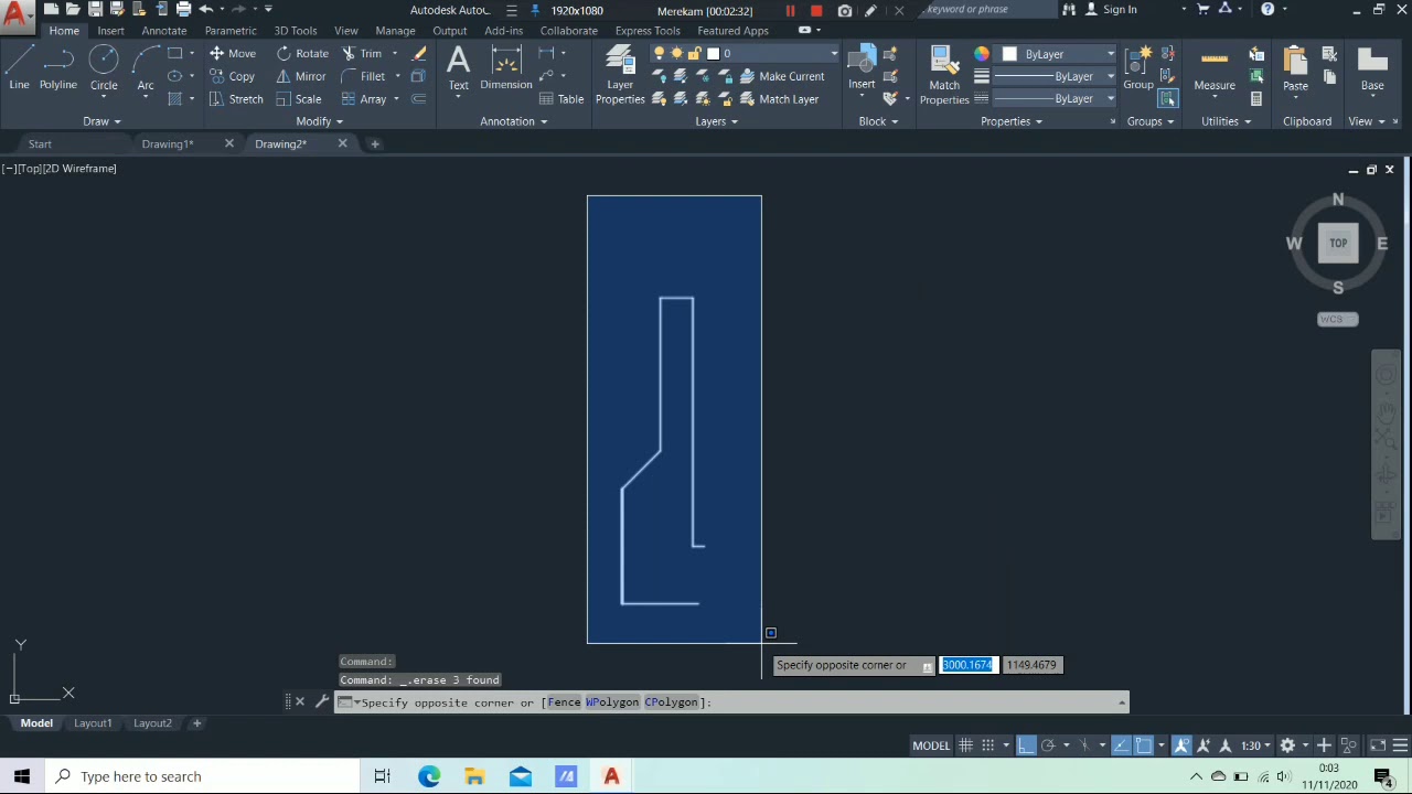 Cara Menggambar 2D PRODUK CLIPS Dengan AUTOCAD - YouTube