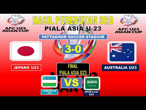 JEPANG U-23 VS AUSTRALIA U-23 ~ HASIL PEREBUTAN POSISI 3 DI PIALA ASIA U-23