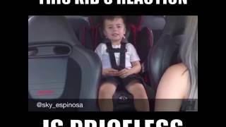 Kid's reaction to mom's Evo acceleration
