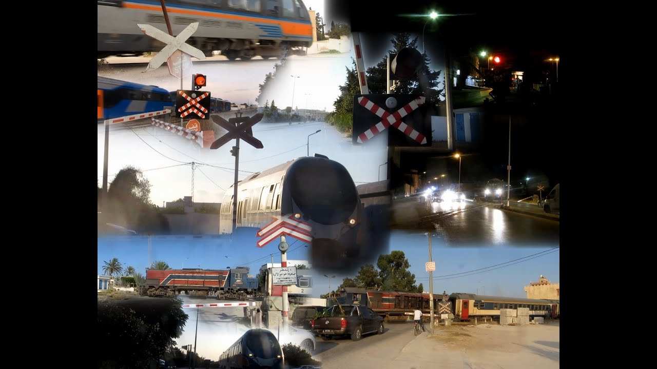 Railway Crossings In Tunisiaتقاطعات السكك الحديدية في تونس1.