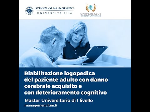 Master universitario in Riabilitazione logopedica del paziente adulto con danno cerebrale acquisito