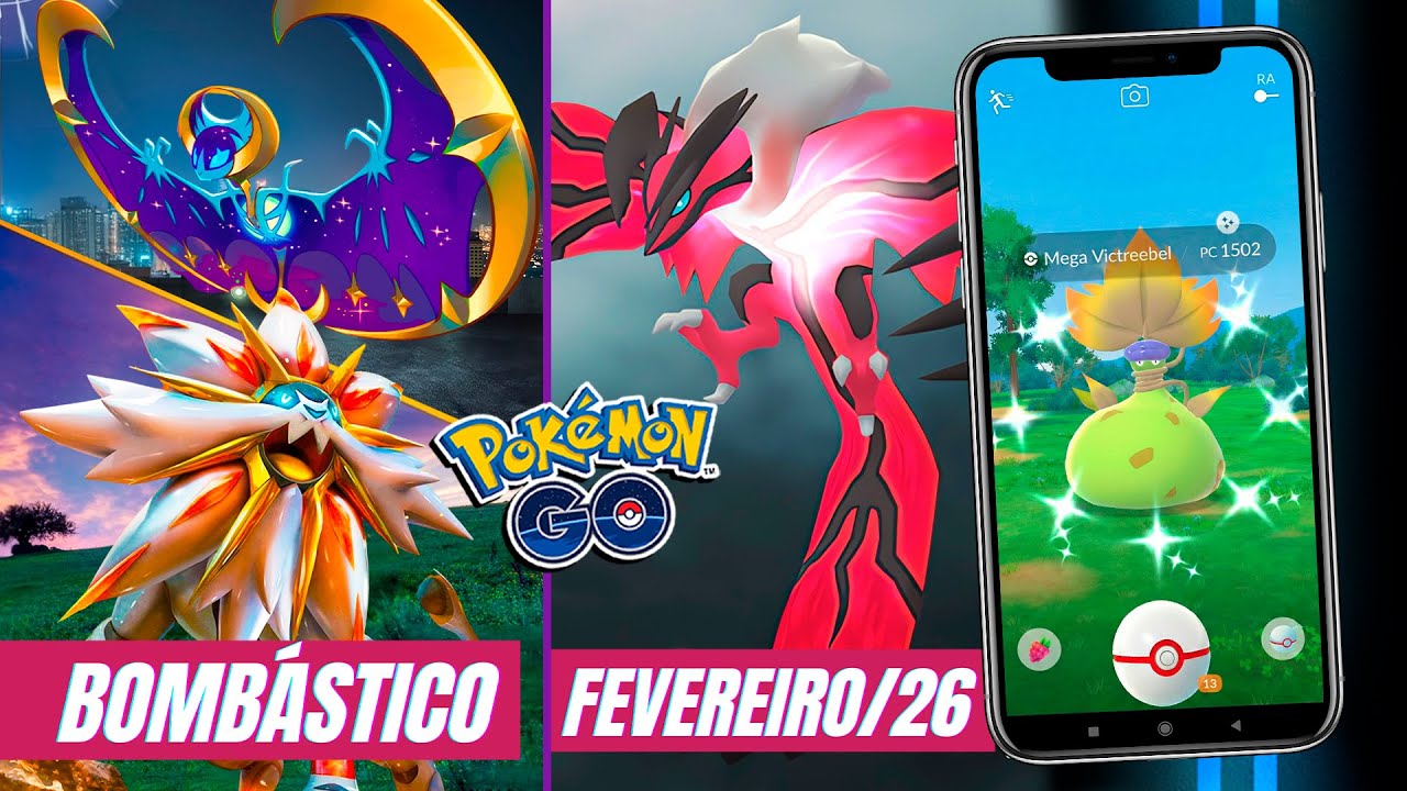 Solgaleo e Lunala Voltam com Tudo no Pokémon GO! Lendários e Megas de Fevereiro