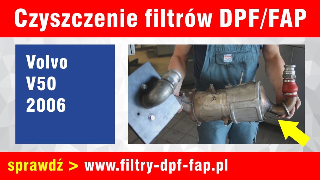 Czyszczenie filtra DPF FAP do Volvo V50 z 2006 roku YouTube