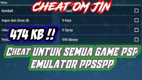 Cheat Emulator PSP Android || Cara Mudah Pasang Cheat PPSSPP Android