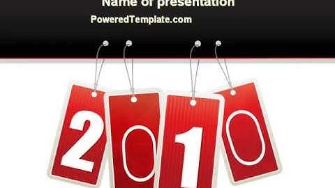 Year 2010 Theme PowerPoint Template by PoweredTemplate.com