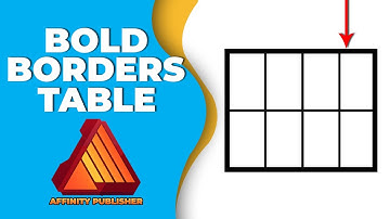 How to bold the borders of a table in Affinity publisher