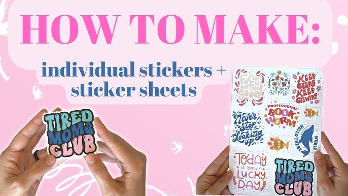 How to Make Stickers With Cricut For Beginners EASY  Print Then Cut DIY  Stickers With Cricut Maker 