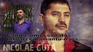 Video thumbnail of "Nicolae Guta  - Cand e omul sanatos intoarce pamantul in jos  - doina"