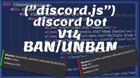 BAN/UNBAN SLASH COMMANDO || Discord V14 [Nederlands/Dutch]