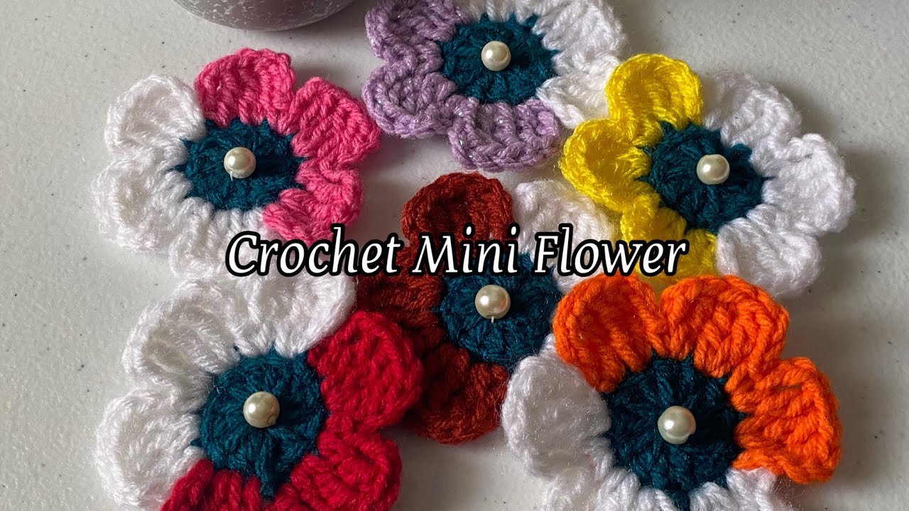 Crochet Mini Flower Tutorial - YouTube