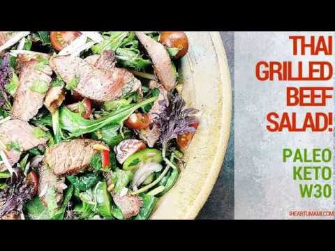 Thai Grilled Beef Salad (Paleo, Keto, Whole30)