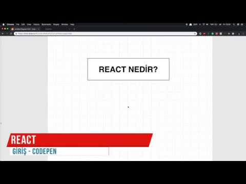 React - #1 Giriş, Codepen - YouTube