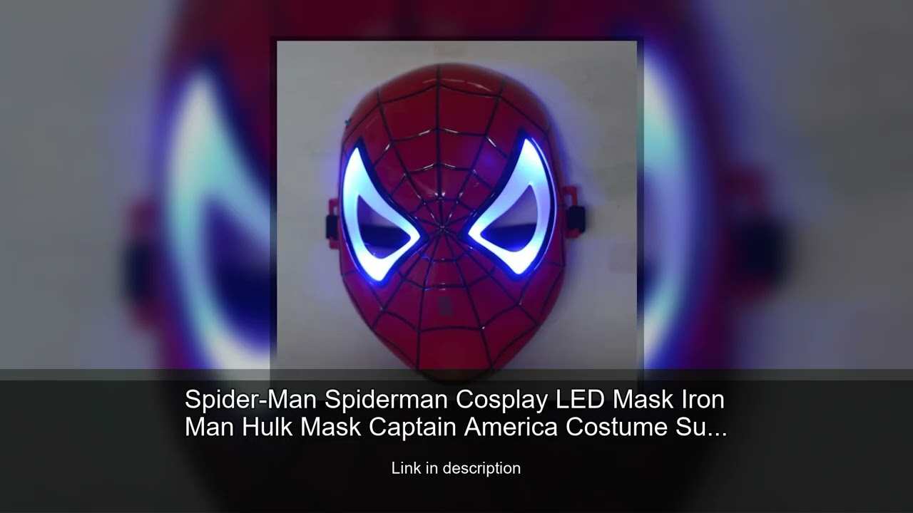 Spider-Man Spiderman Cosplay LED Mask Iron Man Hulk Mask Captain America Costume Super hero Cos