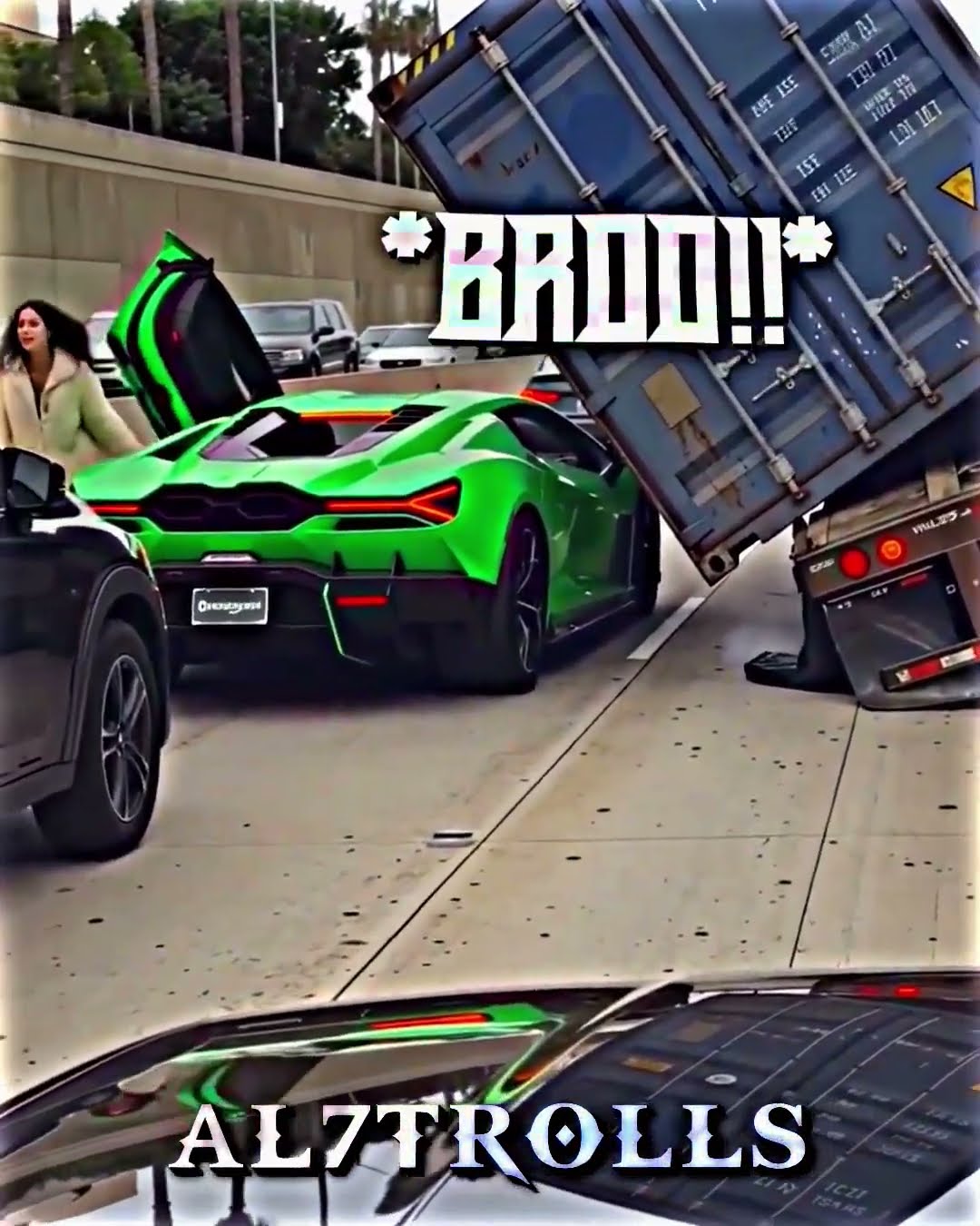 Lamborghini Guys Literally Saved by Inches 😱💀 #lamborghini
