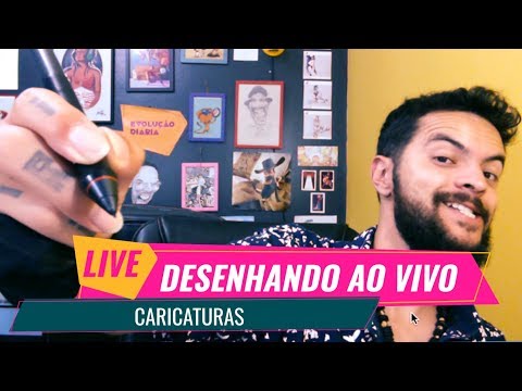 DESENHANDO CARICATURA DO ERASMO CARLOS AO VIVO