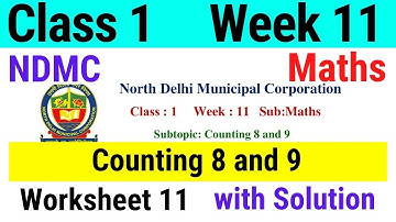 NDMC Class 1 Maths Week 11 Worksheet 11 (10/8/21) || worksheet 11 class 1st maths worksheet Solution