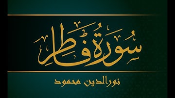 سورة فاطر .. نور الدين محمود